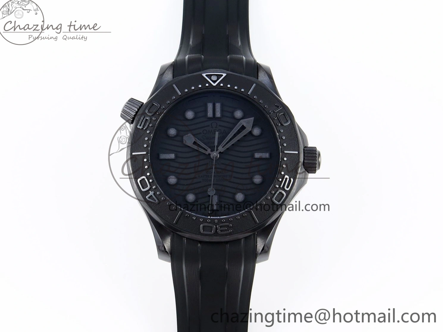 0325 SEAMASTER 300M 43.5MM BLACK CERAMIC VSF 1:1 BEST EDITION BLACK DIAL ON BLACK RUBBER STRAP A FashionForward 7766